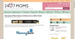 This is a screenshot of the 24/7 Moms article.