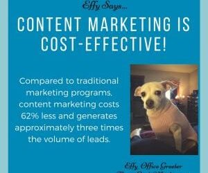 Effy Says…Content Marketing is Cost-Effective!