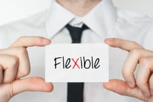 Image of the word flexible in a marketing strategy