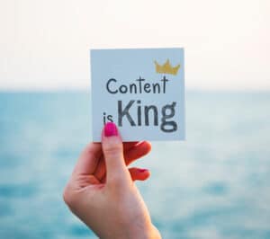 blogging content is king sign