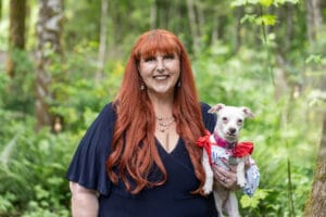 Erika and Phoebe outdoors